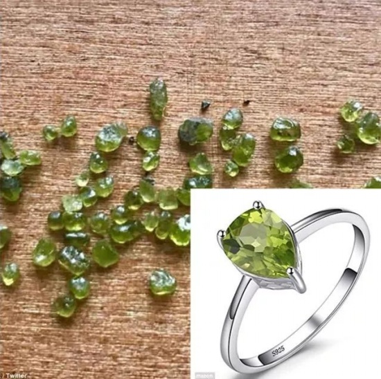 夏威夷基拉韋厄火山噴發下寶石雨