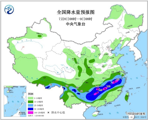 南方暴雨持續(xù)嚴(yán)防洪澇災(zāi)害 9省區(qū)局地有暴雨或大暴雨