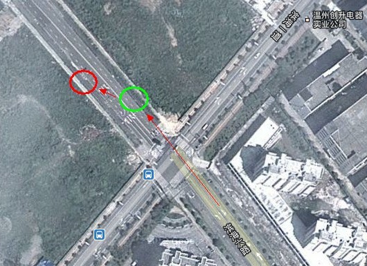 濱海大道車禍撞擊示意圖