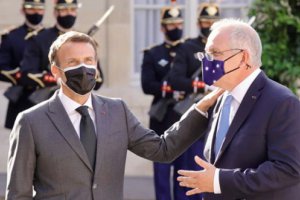 法國總統馬克龍指責澳大利亞總理撒謊