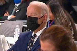 拜登在聯合國氣候峰會上打瞌睡