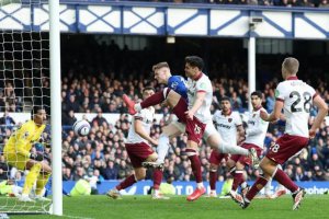 英超聯賽埃弗頓1-1西漢姆聯