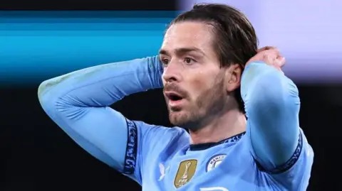 杰克·格拉利什本賽季為曼城首發6場英超比賽,替補出場10次