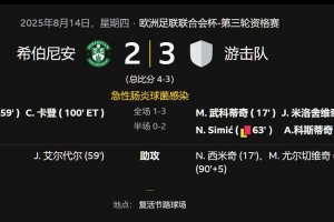 歐足聯聯合會杯希伯尼安2-3游擊隊