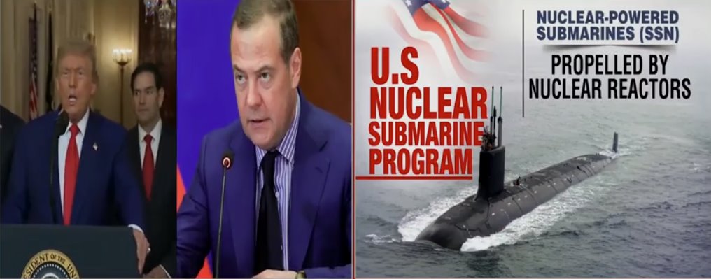 唐納德·特朗普下令將兩艘核潛艇部署到“適當區域”