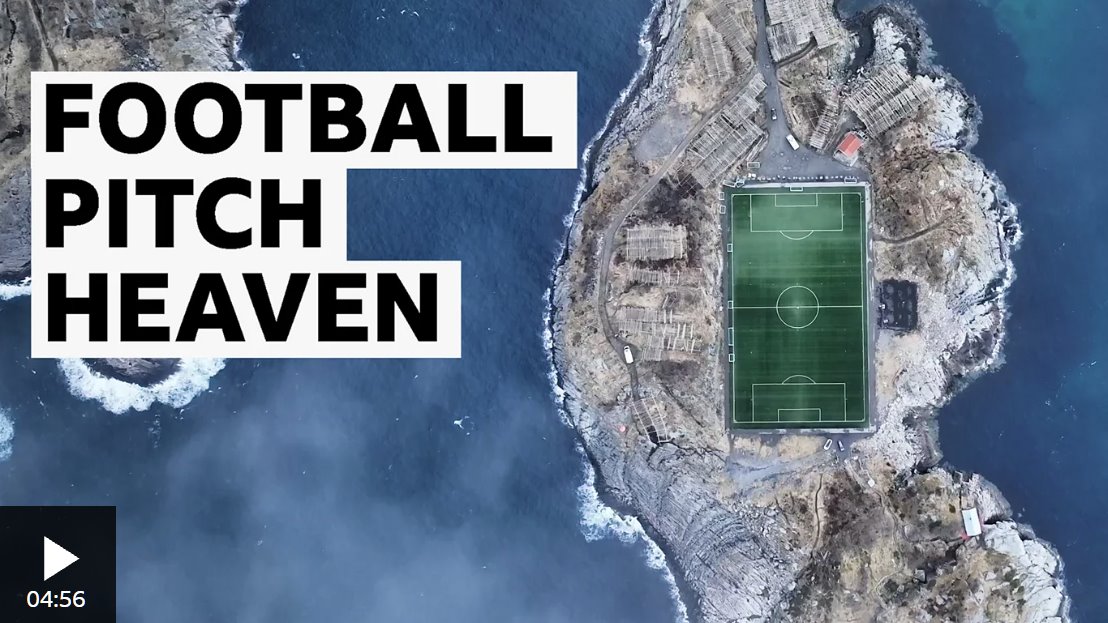 隱藏在北極圈的令人驚嘆的足球場