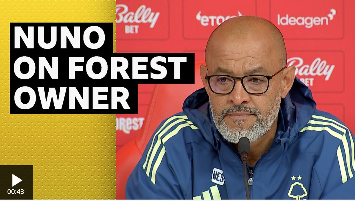 諾丁漢森林主帥努諾的未來充滿不確定性