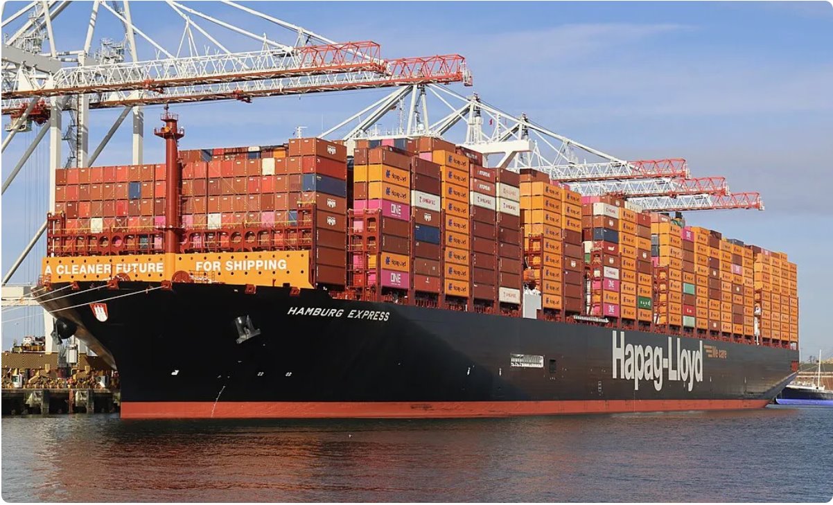 漢堡快運集裝箱船?？坑习财斩? /><br />
漢堡快運集裝箱船停靠英國南安普敦</p>
<p>溫州在線<a href=