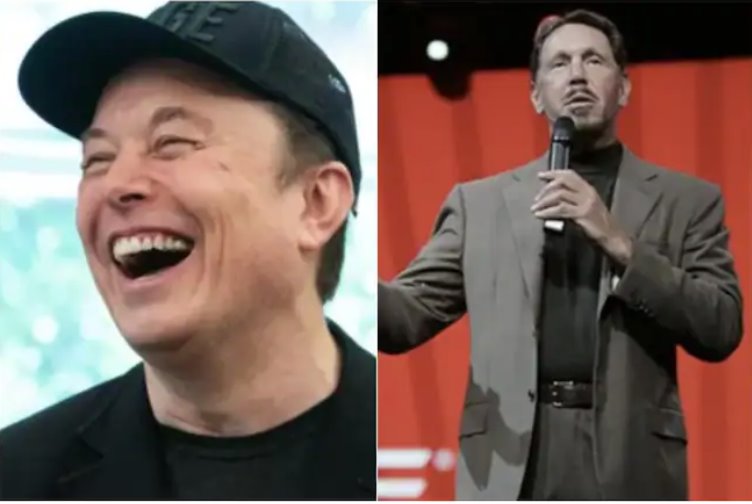 伊隆·馬斯克和甲骨文聯(lián)合創(chuàng)始人拉里·埃里森