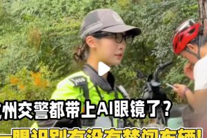 交警新裝備：AI眼鏡一